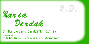 maria derdak business card